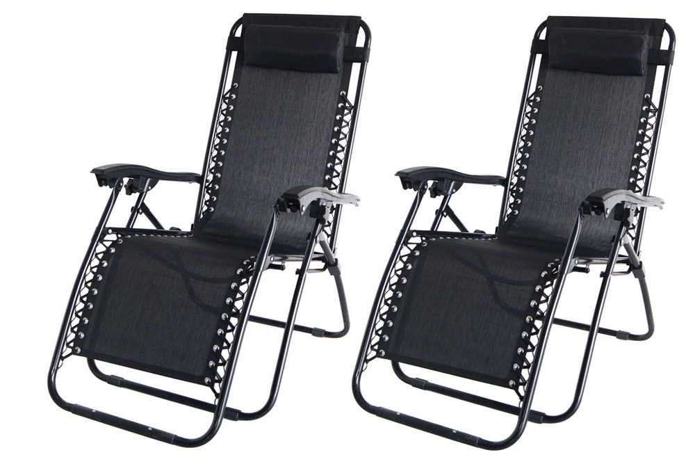 2x Palm Springs Zero Gravity Garden Chairs Lounge/Outdoor 2x Palm Springs Zero Gravity Garden Chairs Lounge/Outdoor